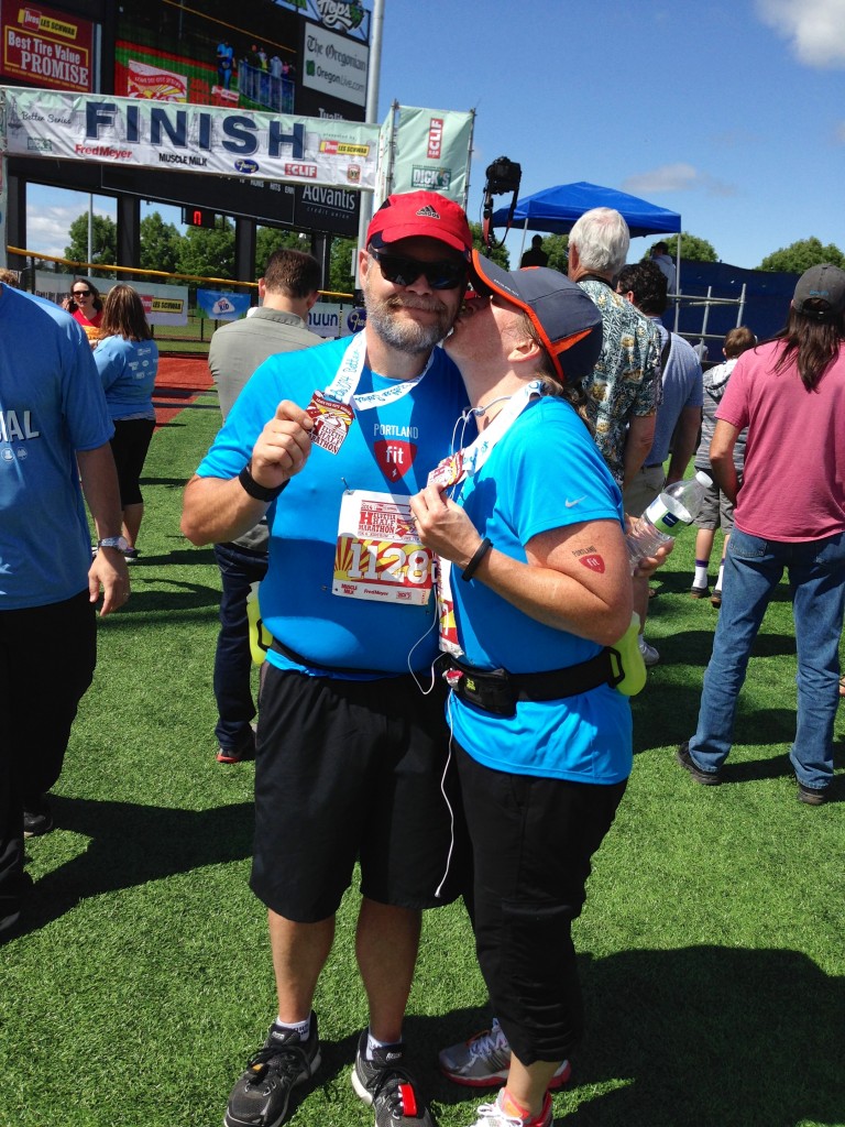 Finished running our first half-marathon. Such an accomplishment!