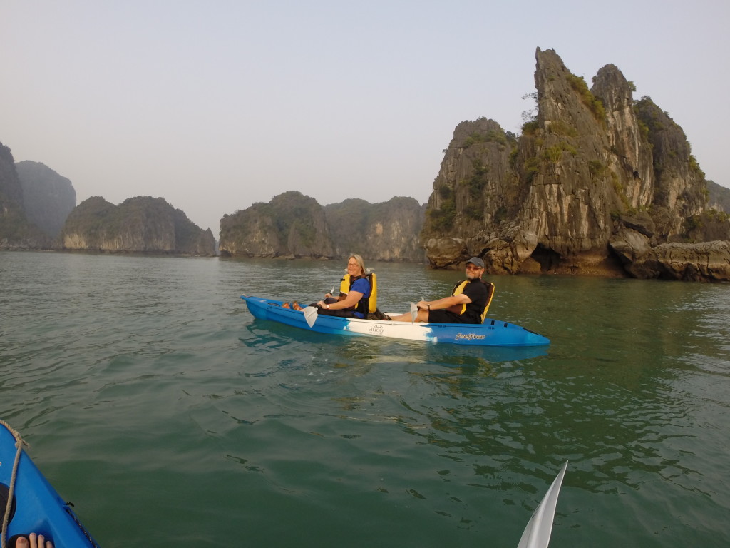 Kayaking in Halong Bay