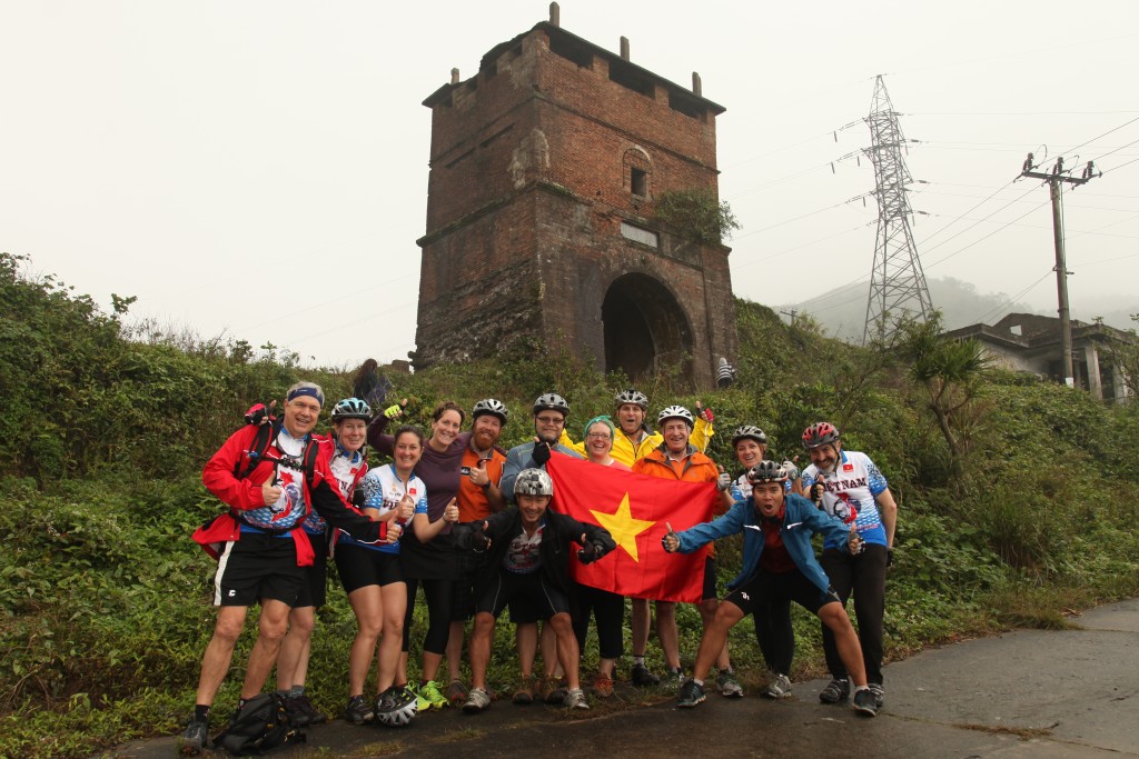 Celebrating on top of Hai Van pass!