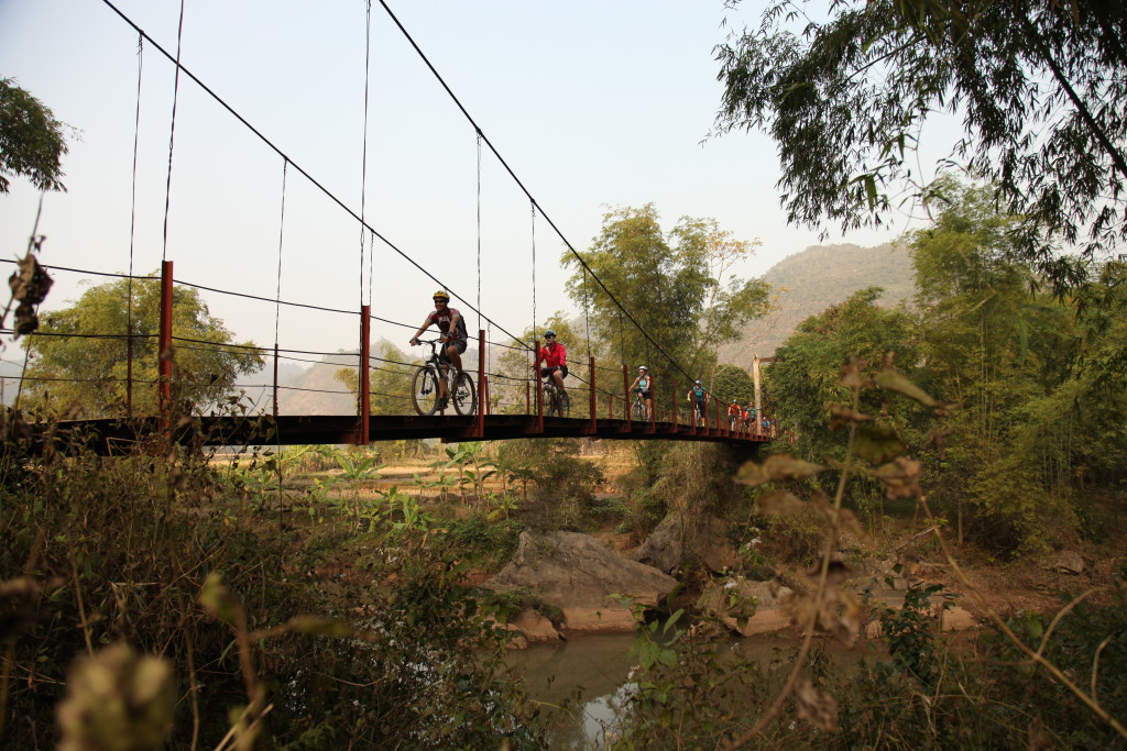 Riding to our home-stay in the Mai Chau region.