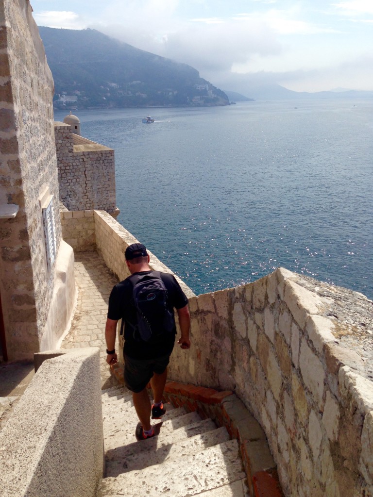 Views of the sea during the Dubrovnik Half-Marathon