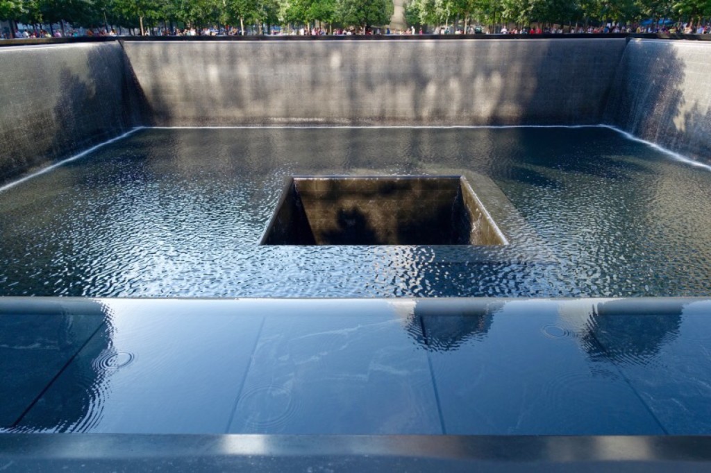 One of the reflecting pools at the 9/11 Memorial.