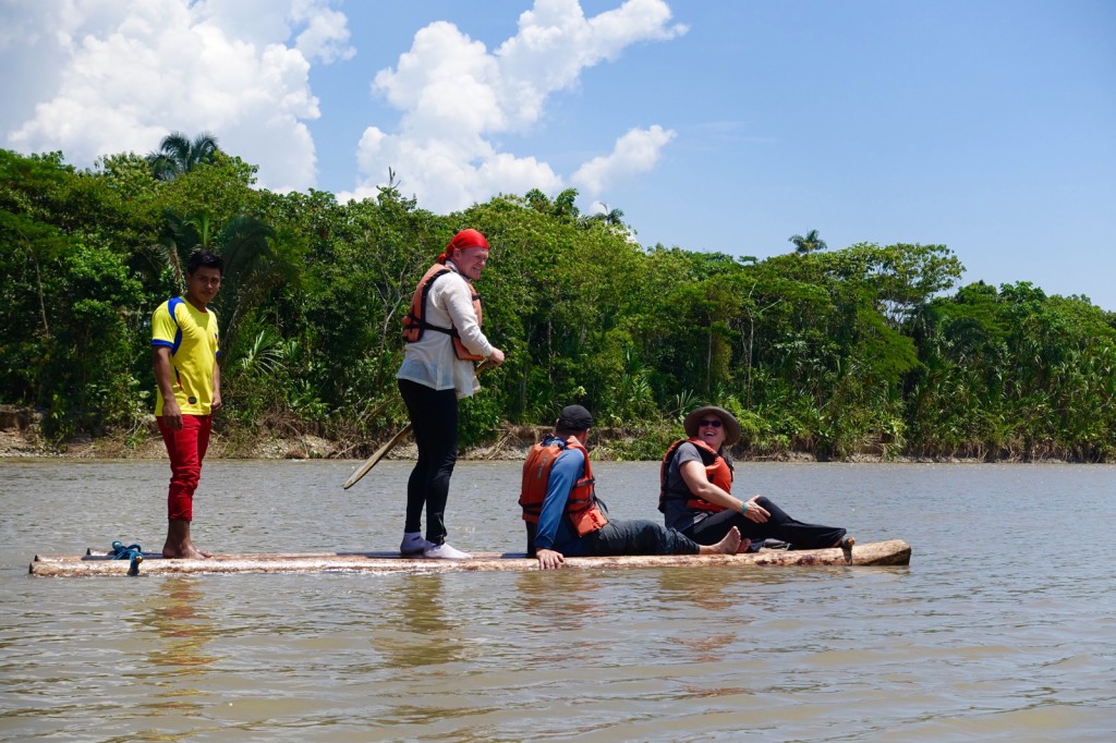 Jorgen, paddling us down a river in the Amazon Jungle.