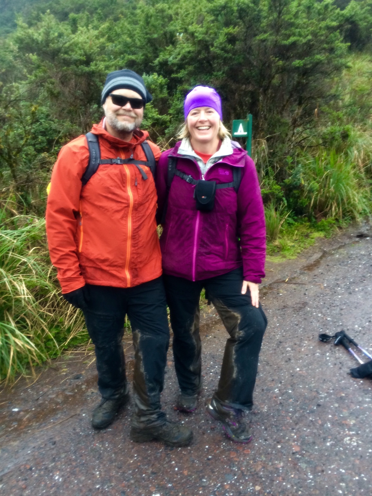 Covered in mud with huge smiles on our faces.