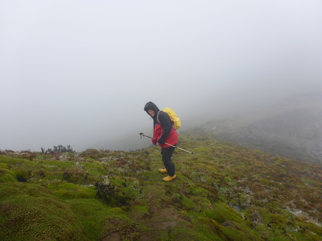 Jorge, leading us through wind, rain and mud...in his trusty yellow rubber boots.