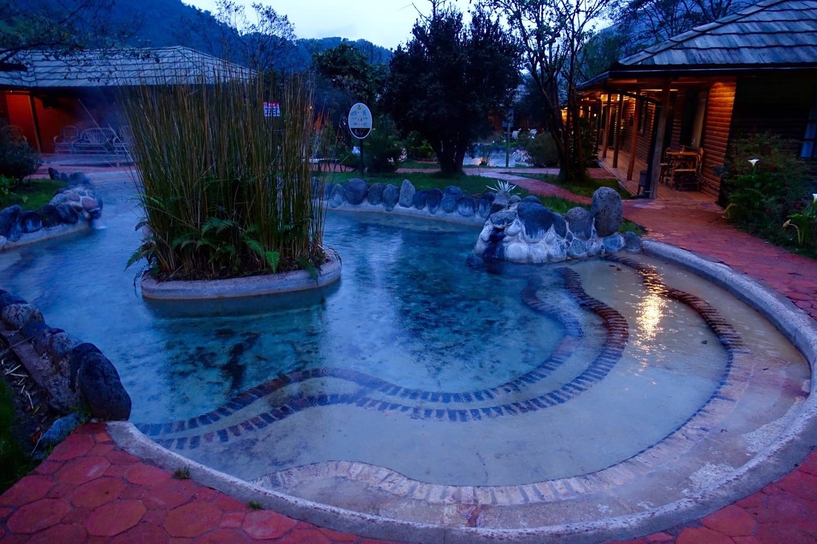 Thermal hot spring pools at our hotel. 