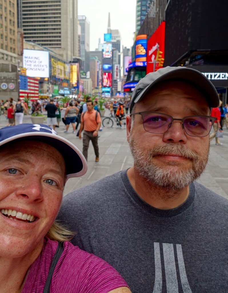 Selfie in New York Times Square