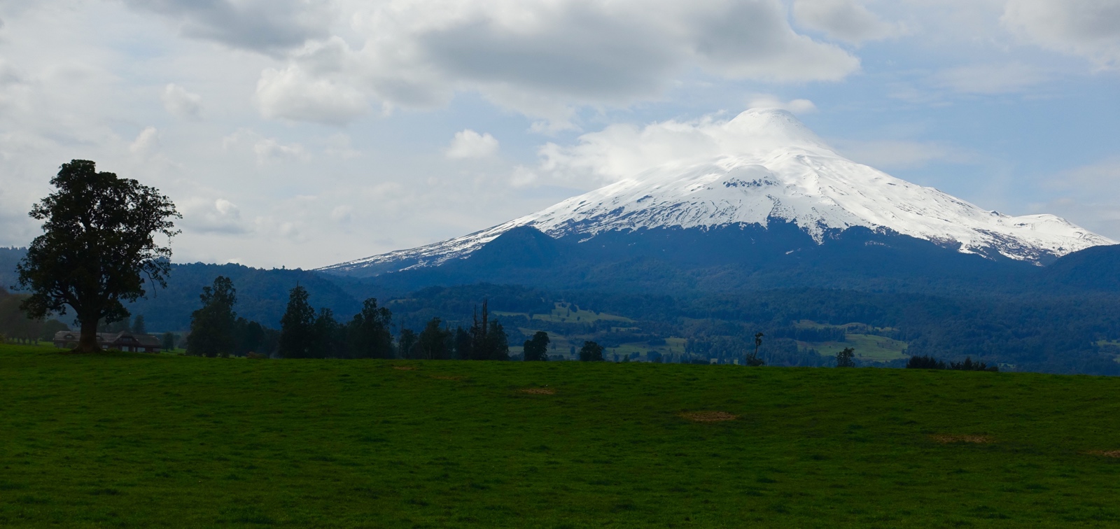 One of several active volcanoes in Chile’s Lake District