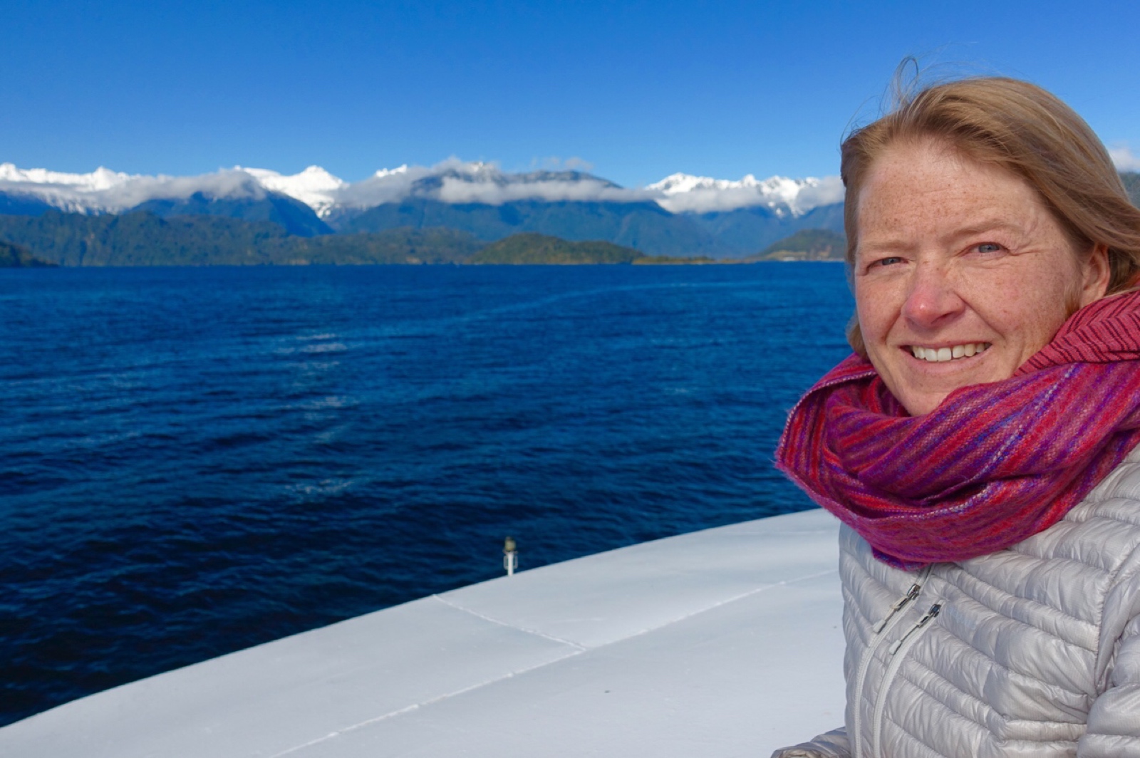 On the boat from Puerto Montt, heading out into the fjords in Chile’s Lake District