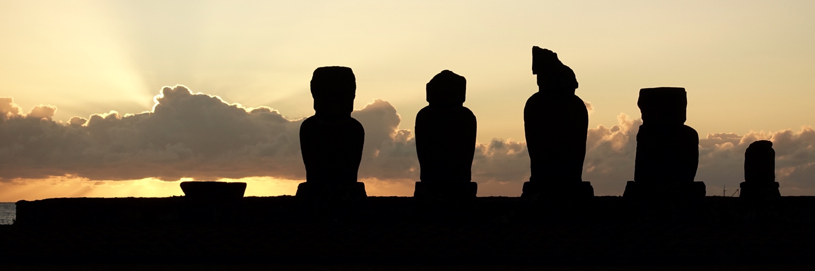 We went for an evening walk to catch a great sunset behind some of the statues.