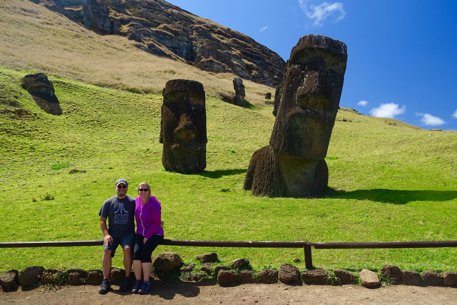 Glenn and I with two of the more famous moai statues.