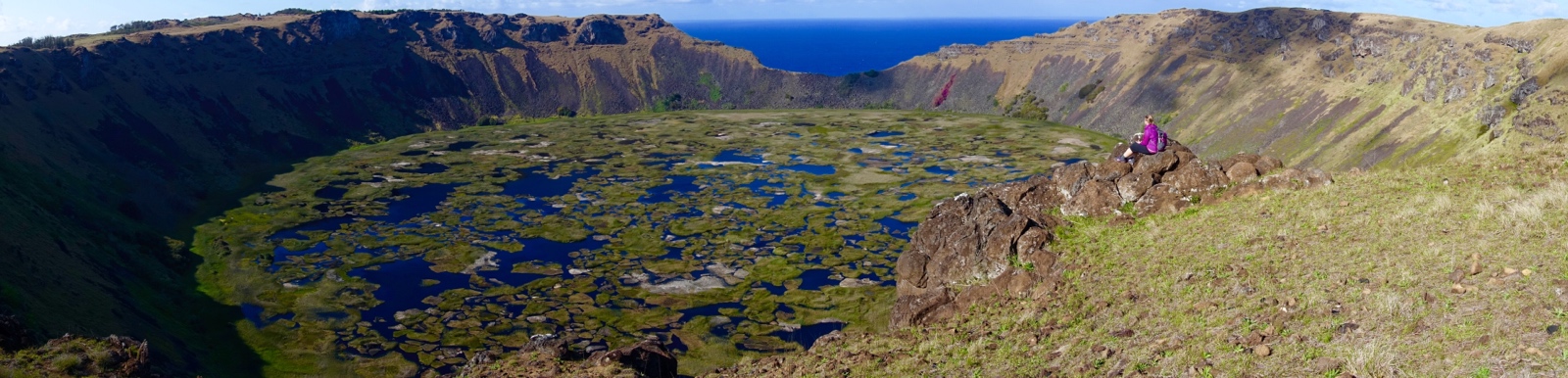 Crater on Easter Island