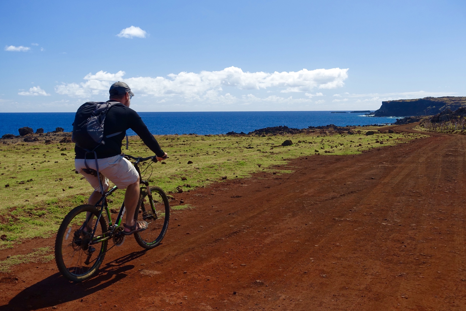 biking the coastline of Easter Island
