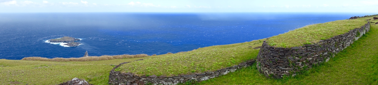 Some of the buildings in the village of Orongo