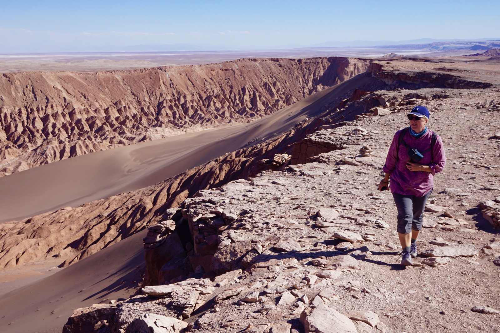 Hiking along Death Valley
