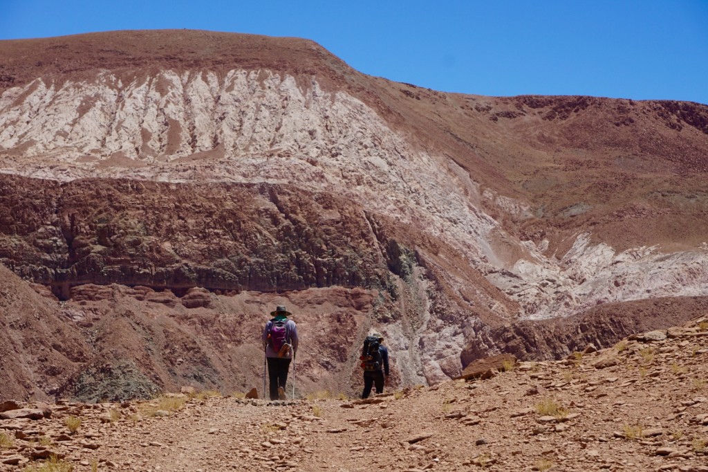 Me (back) chasing Yasu (front) through the desert...chatting his ear off the whole way. Wait up!!