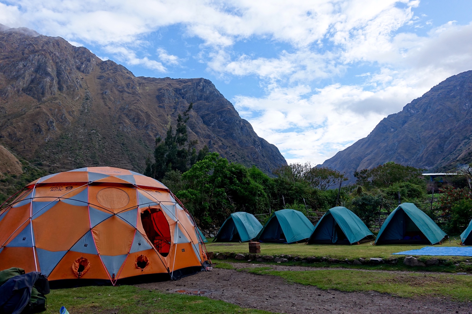 camp in Machu Picchu