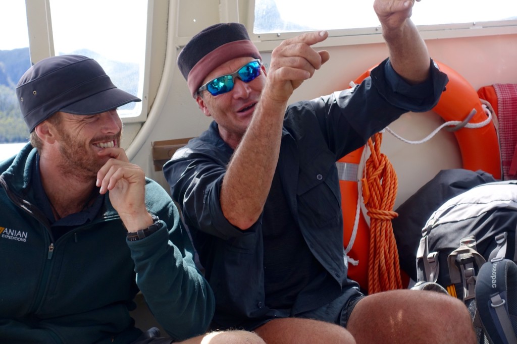 Wes (right) telling a grand story.