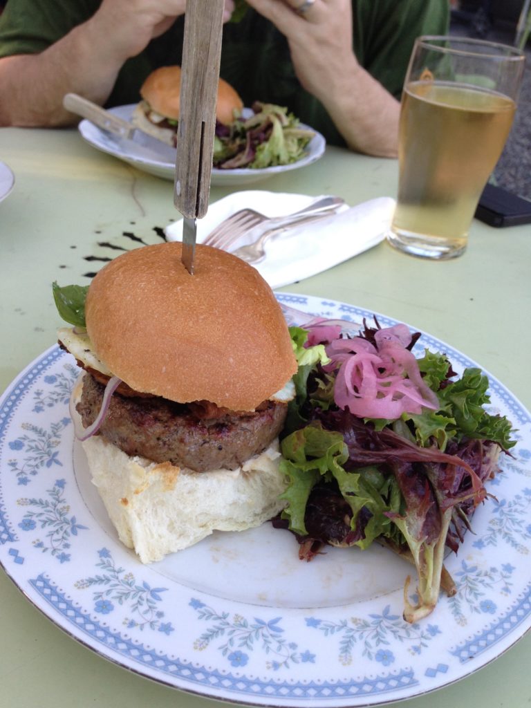 Our Friday night cheeseburger.