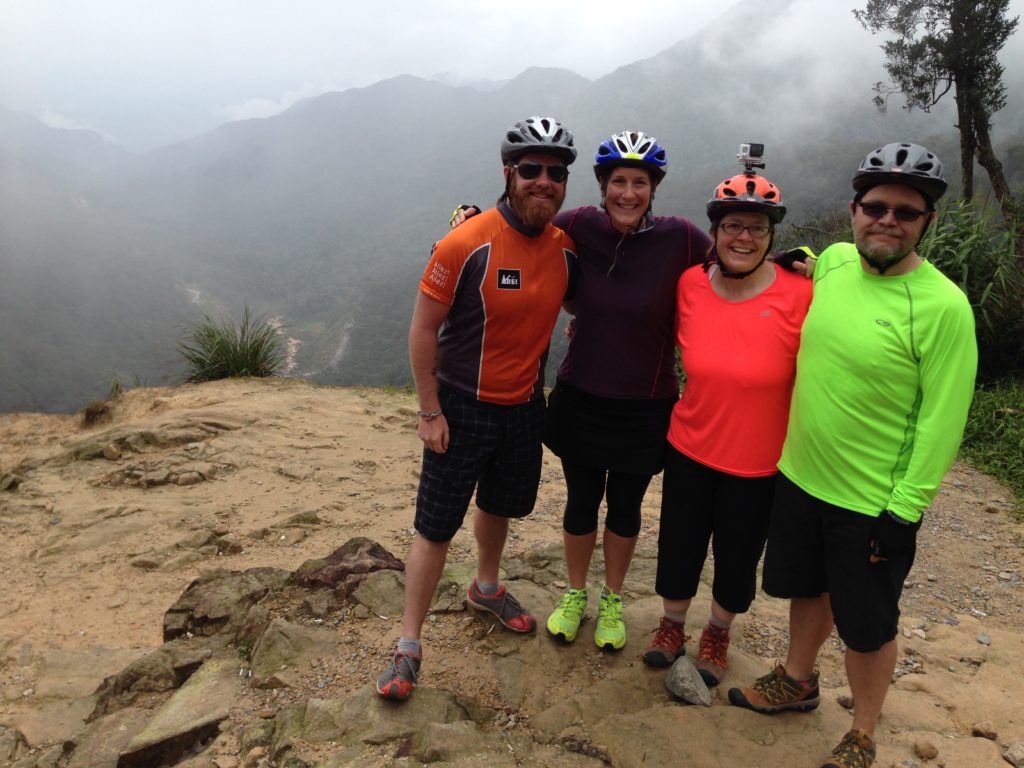 Biking through the mountains of Vietnam with our dear friends Kim and Brian.