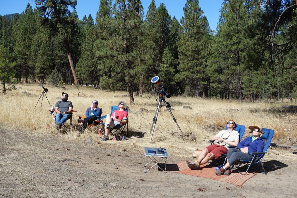Baking in the sun watching the progression of the eclipse.
