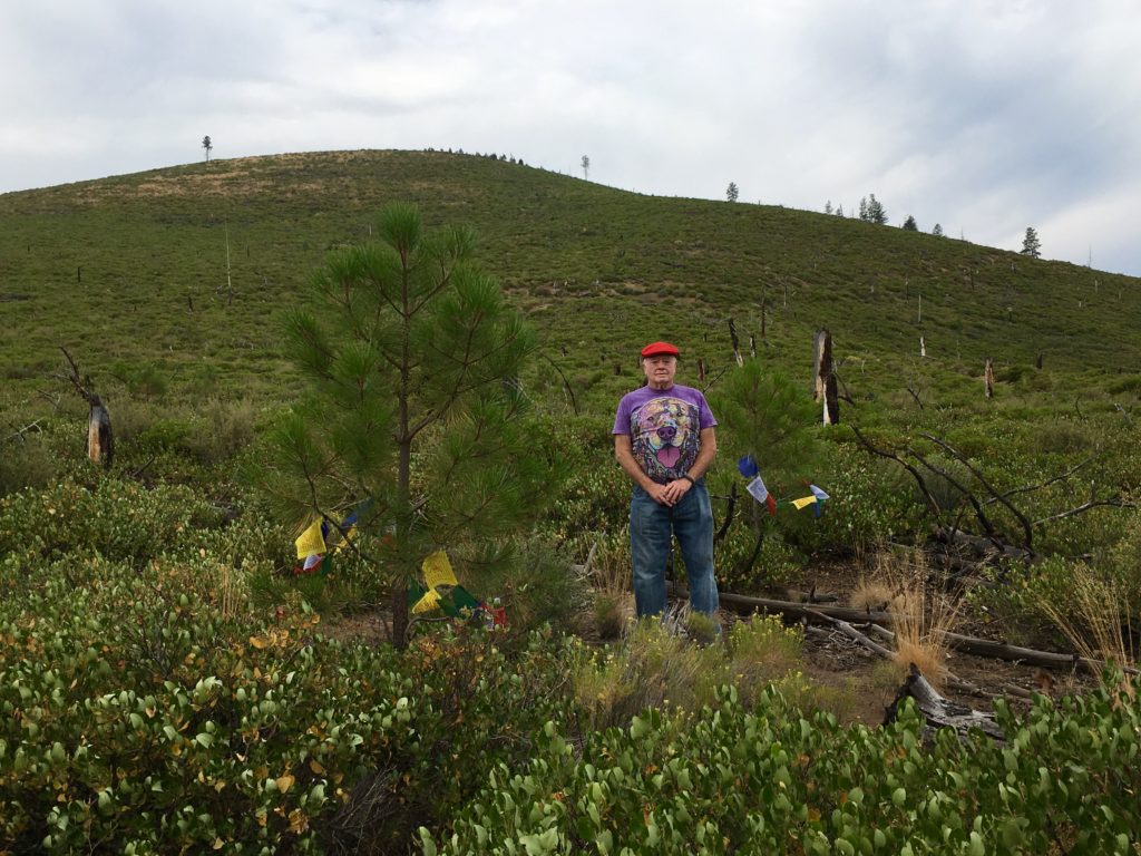 My father standing near where we spread my mom's ashes