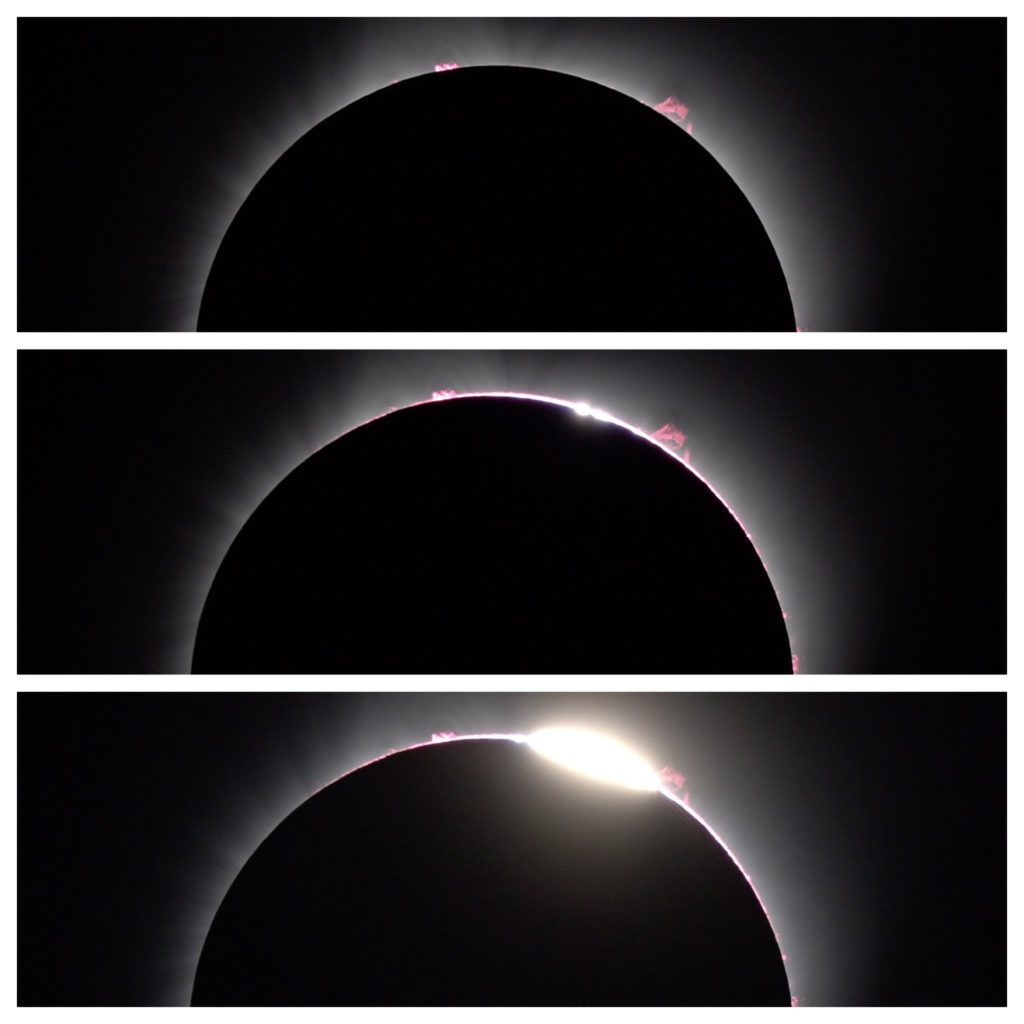The total eclipse's diamond ring phase