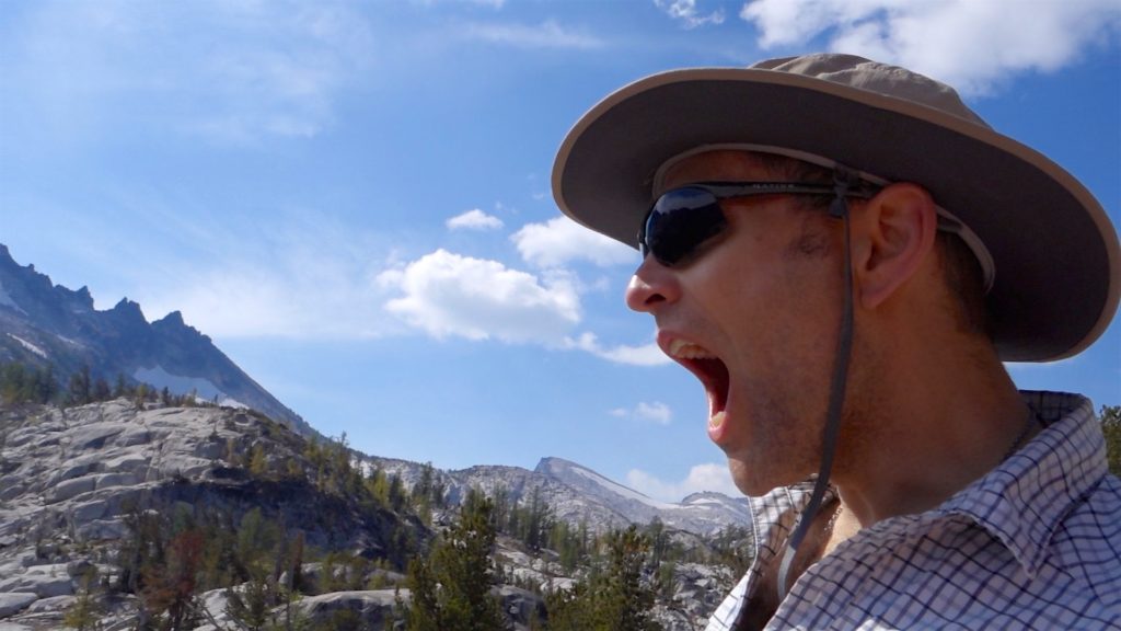 John demonstrating how awe-inspired he is by the scenery.