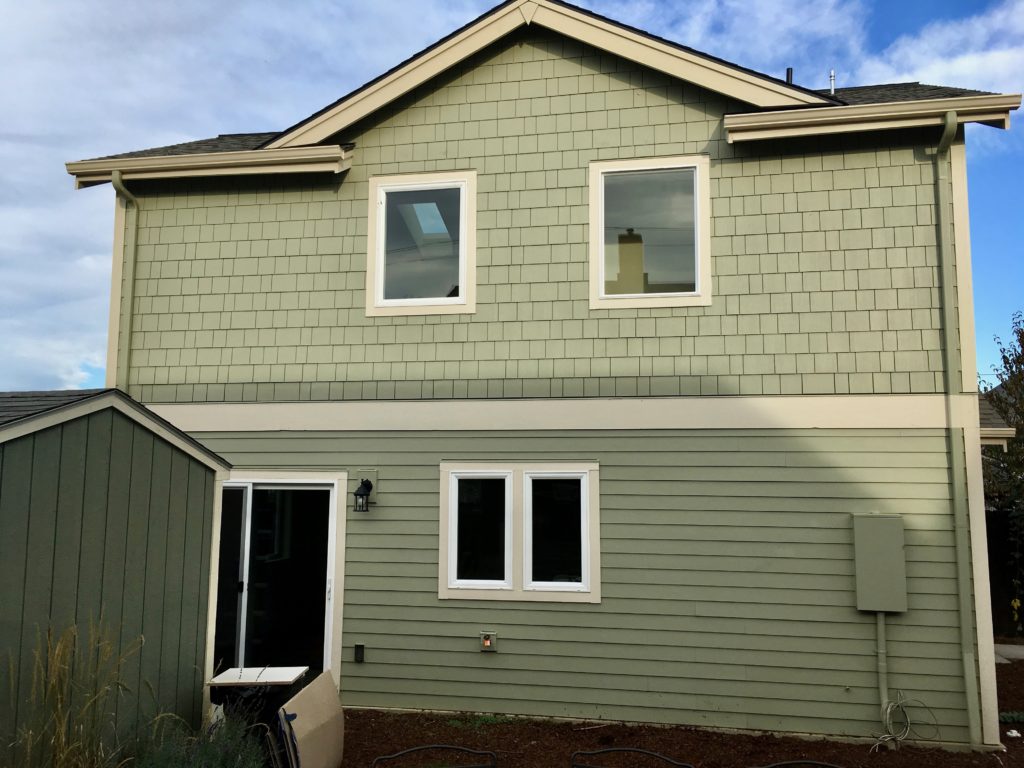 View of the little house from the back porch of our big house