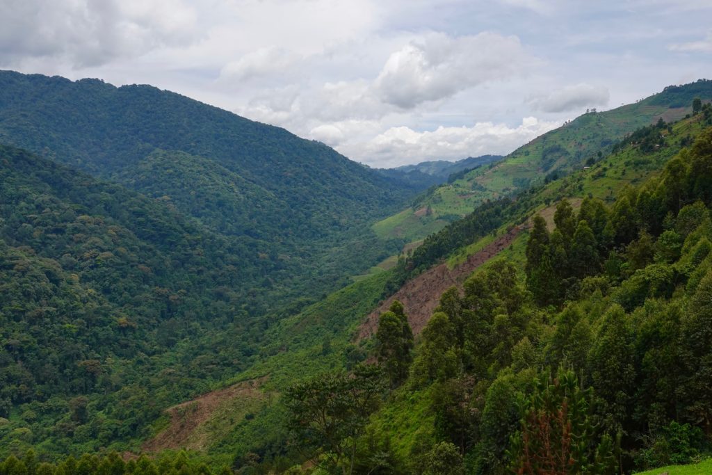 We hiked from the top of the ridge on the right, down to the valley floor and then along the valley floor for a bit.