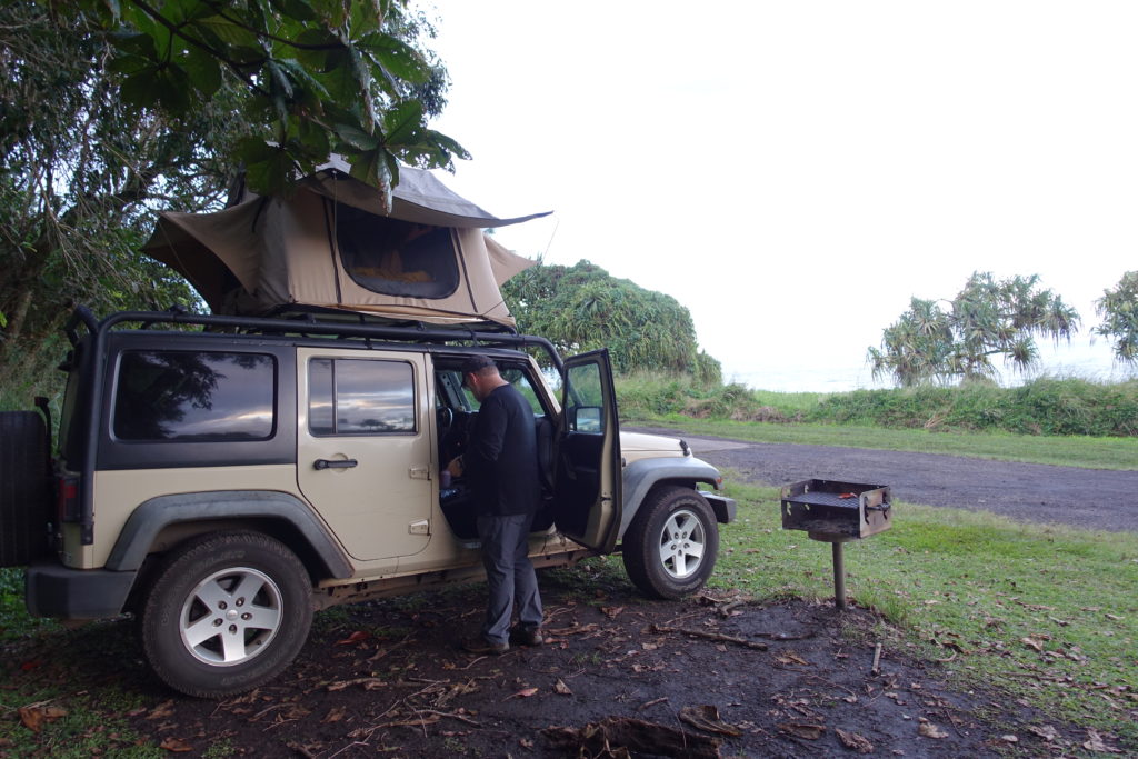 Our Jeep with a rooftop tent