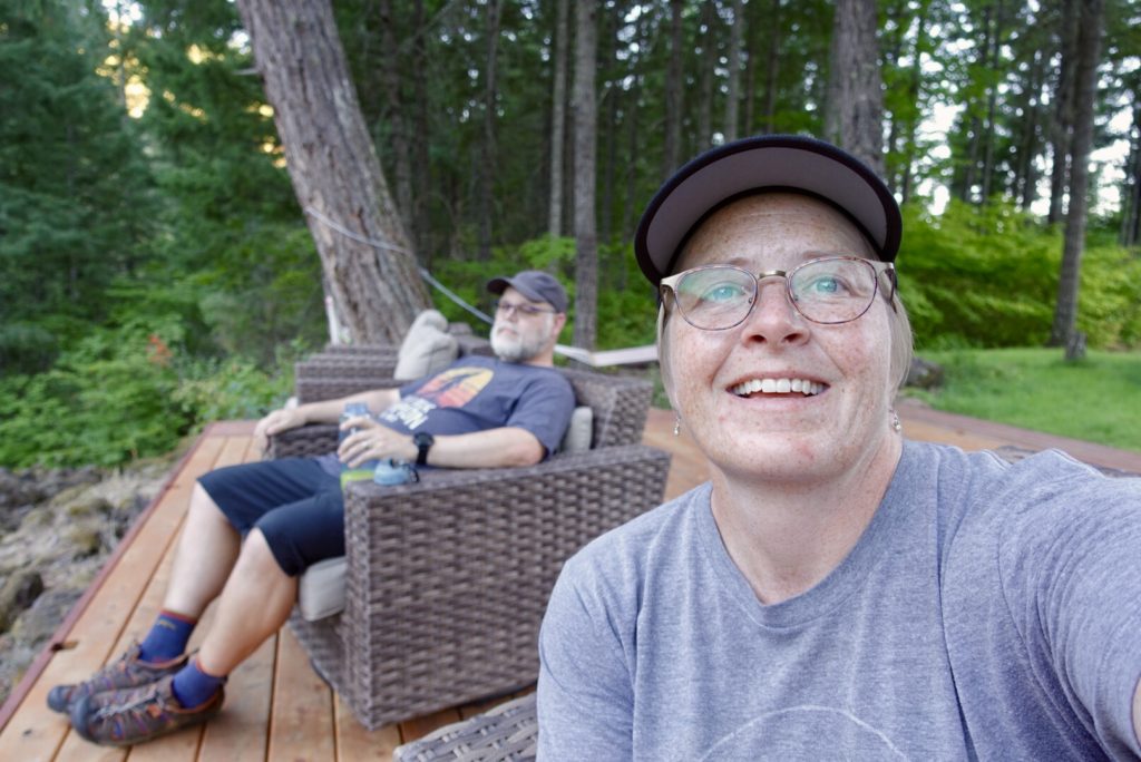 Nice view from the deck overlooking the river.