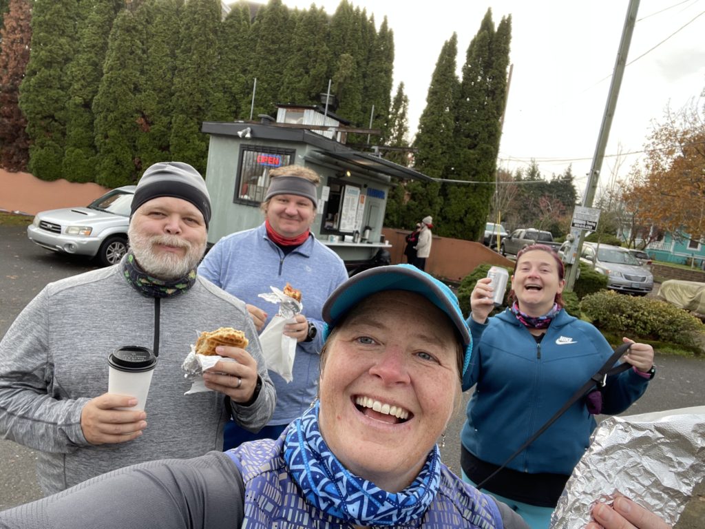 Selfie during the "Santa Dash"