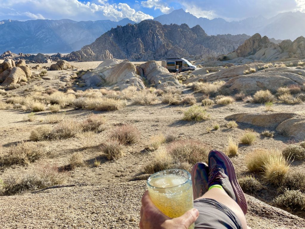 Camped in the Alabama Hills outside of Lone Pine, California.