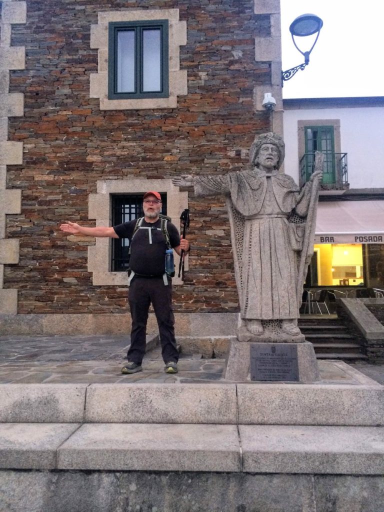 Glenn at mile 479 of 521 on his walk across Spain without me.