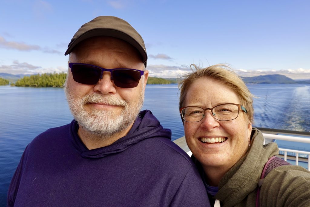 Glenn and I on the ferry through the Inside Passage.