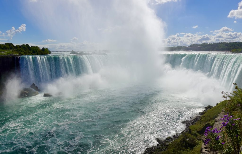 sunny view of Niagara Falls