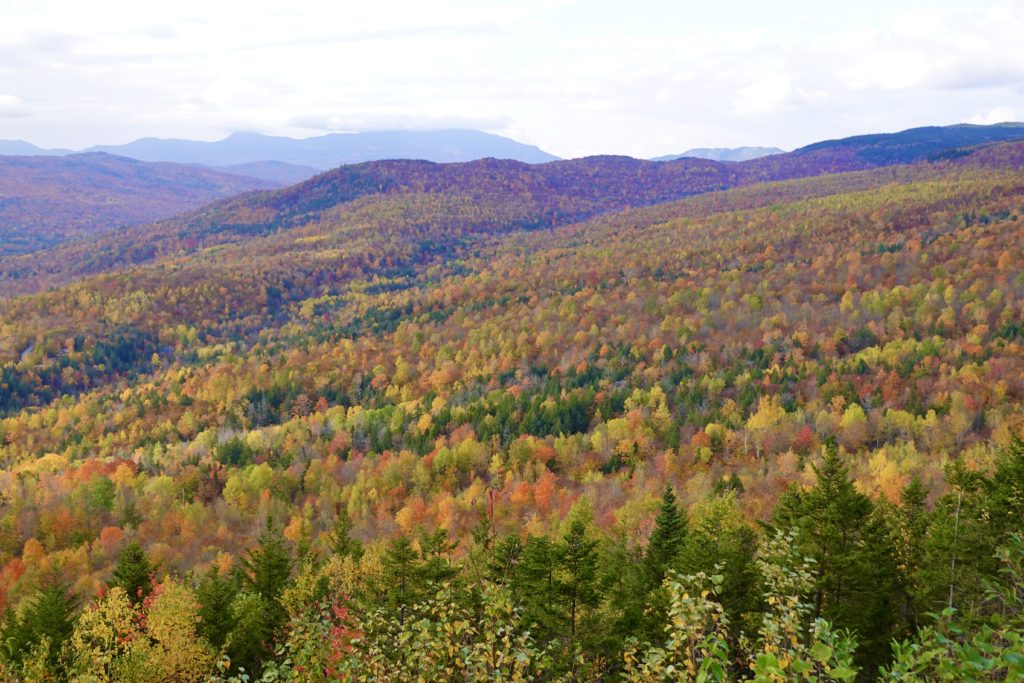 Ira Mountain Road vista near Kingfield, Maine.