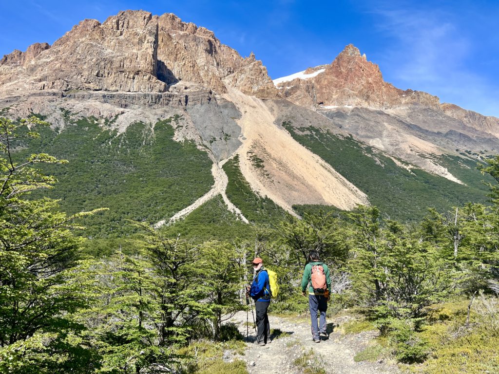 Glenn and our guide Jeremiah hiking in the Diablo River Valley. 