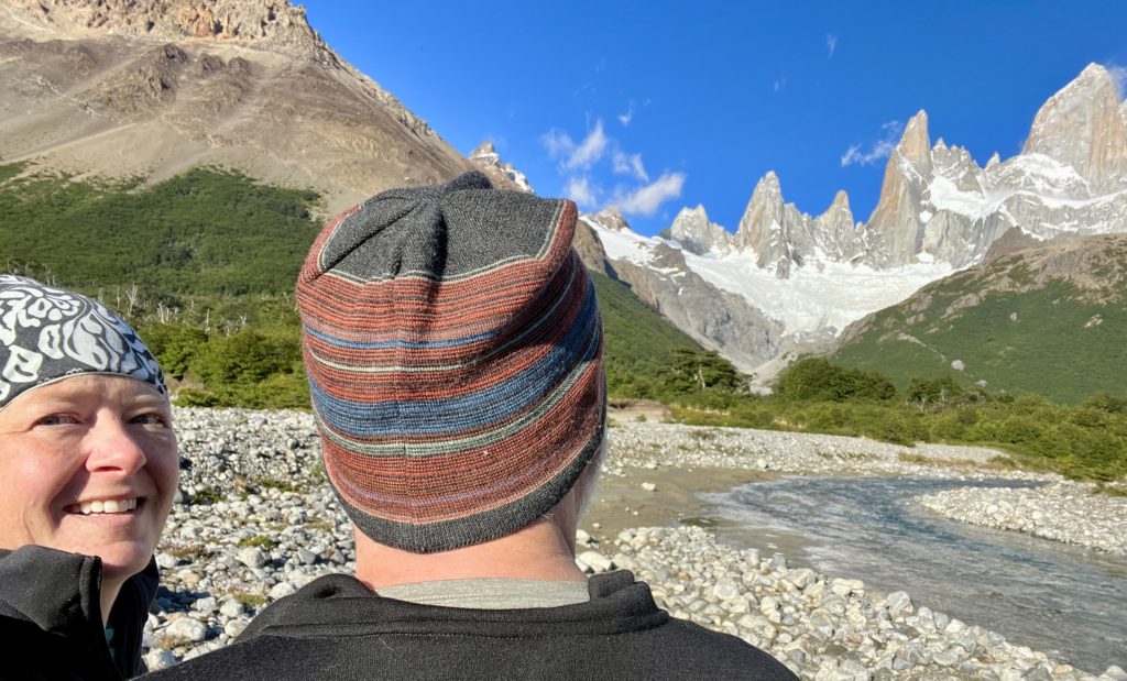 Glenn and I taking in the stunning view that was hidden in the rainy clouds the day before.